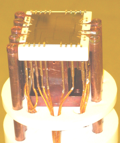 The atom chip is mounted on the mount
